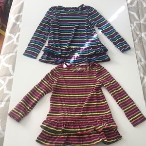 Pair of Oshkosh girls long sleeve tees